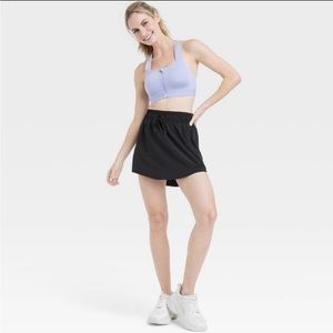 All In Motion Flex Woven Skort - Black and Taupe - Size Large